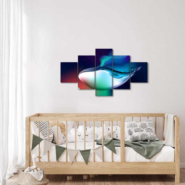 Obraz - Wieloryb w kosmosie (125x70 cm)