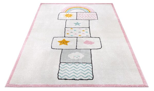 Biało-różowy dywan dziecięcy 120x170 cm Bouncy – Hanse Home