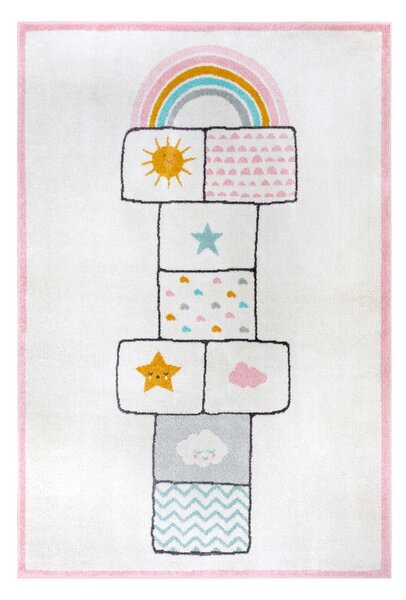 Biało-różowy dywan dziecięcy 120x170 cm Bouncy – Hanse Home