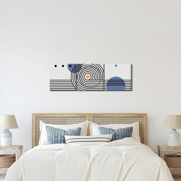 Obraz - Minimalistyczna abstrakcja N⁰1 (z zegarem) (90x30 cm)