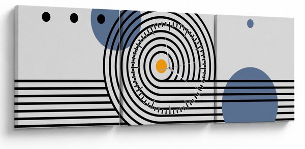 Obraz - Minimalistyczna abstrakcja N⁰1 (z zegarem) (90x30 cm)
