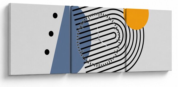 Obraz - Minimalistyczna abstrakcja N⁰2 (z zegarem) (90x30 cm)