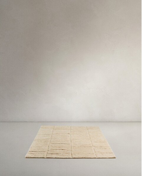 Kremowy wełniany dywan tkany ręcznie 200x300 cm Nak – Kave Home