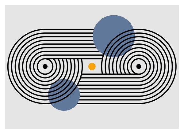 Obraz na szkle - Minimalistyczna abstrakcja N⁰3 (70x50 cm)
