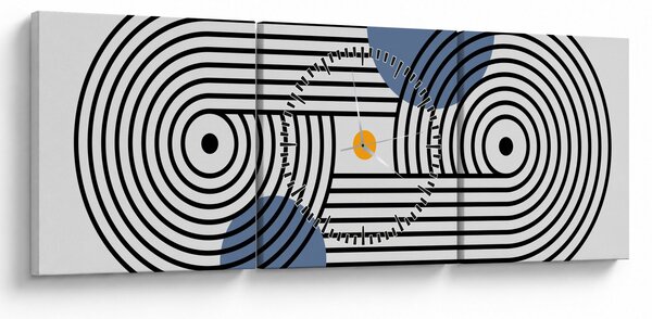 Obraz - Minimalistyczna abstrakcja N⁰3 (z zegarem) (90x30 cm)