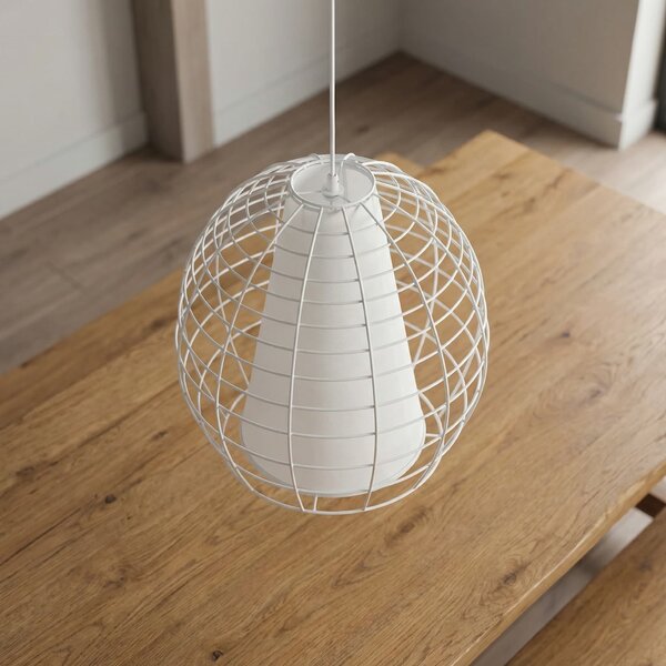NOWOCZESNA LAMPA WISZĄCA BIAŁA BOLZANO