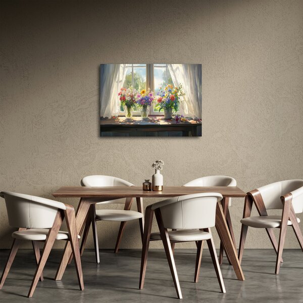 Obraz - Bukiet przy oknie (70x50 cm)
