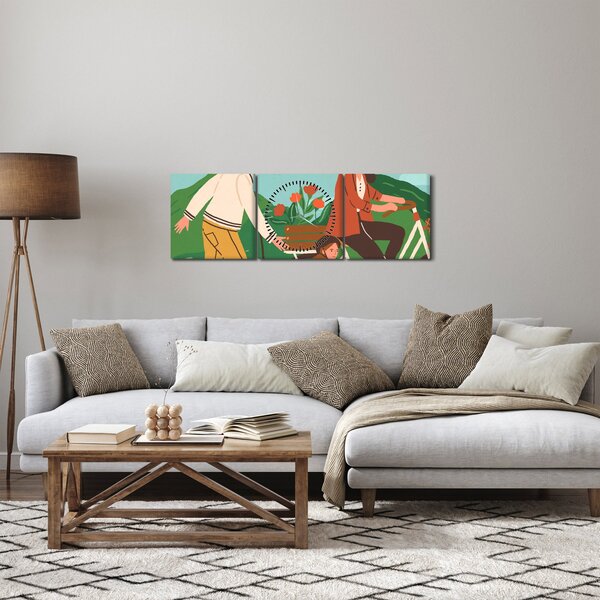 Obraz - Piękny dzień (z zegarem) (90x30 cm)