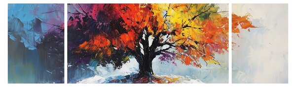 Obraz - Kolorowe drzewo (170x50 cm)