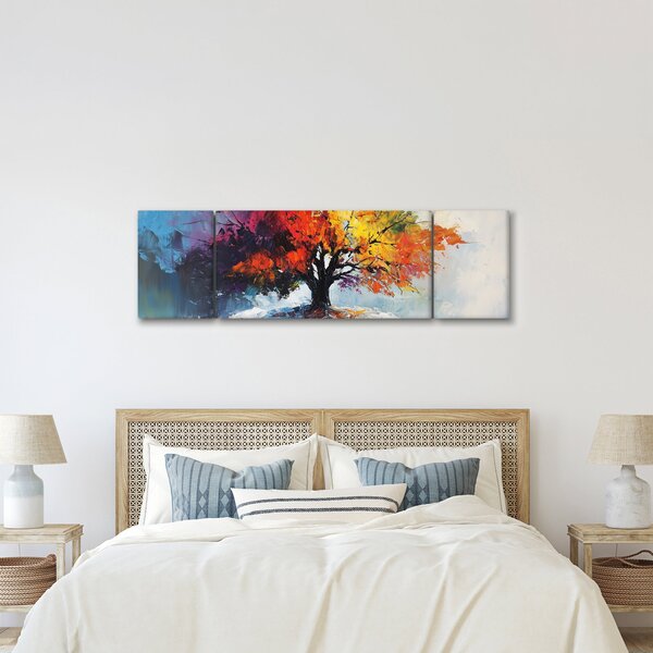 Obraz - Kolorowe drzewo (170x50 cm)