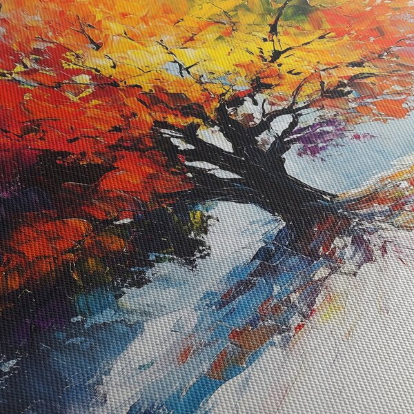 Obraz - Kolorowe drzewo (70x50 cm)