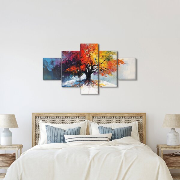 Obraz - Kolorowe drzewo (125x70 cm)
