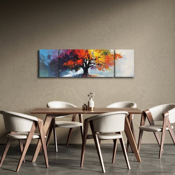 Obraz - Kolorowe drzewo (170x50 cm)