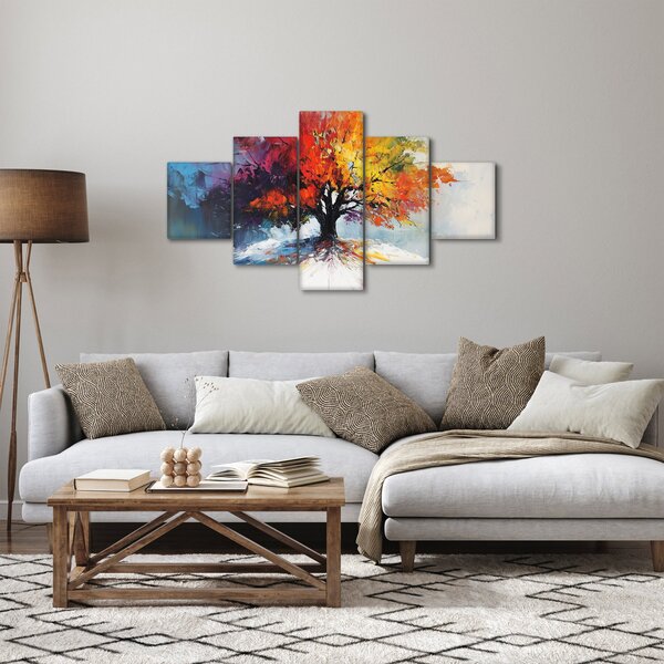 Obraz - Kolorowe drzewo (125x70 cm)