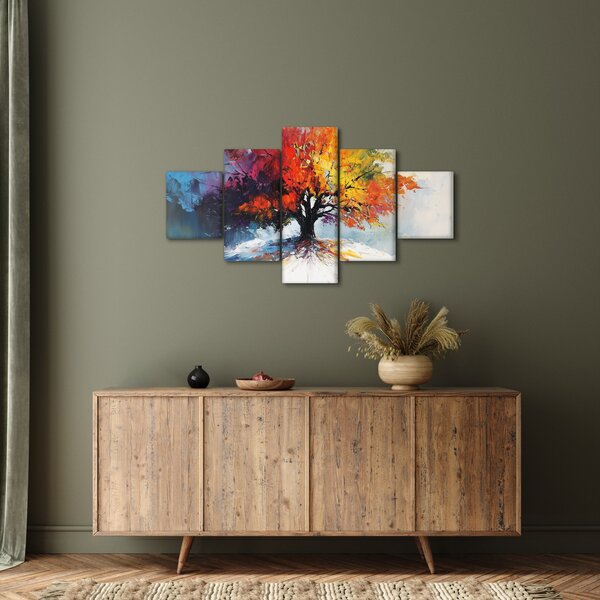 Obraz - Kolorowe drzewo (125x70 cm)