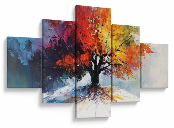 Obraz - Kolorowe drzewo (125x70 cm)