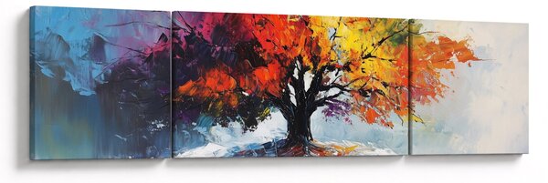 Obraz - Kolorowe drzewo (170x50 cm)