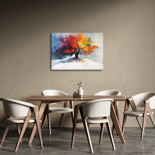 Obraz - Kolorowe drzewo (70x50 cm)