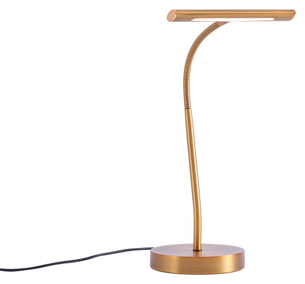 Lampa stołowa Art Deco brązowa z LED - Tableau