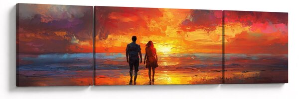 Obraz - Spacer po plaży (170x50 cm)