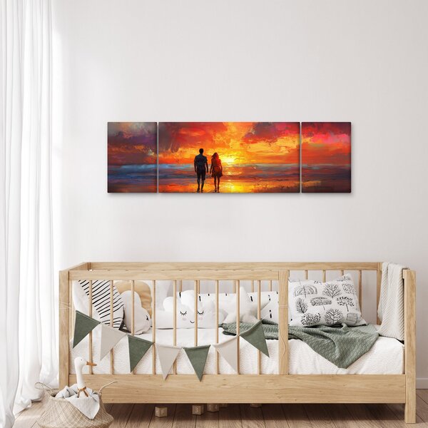 Obraz - Spacer po plaży (170x50 cm)