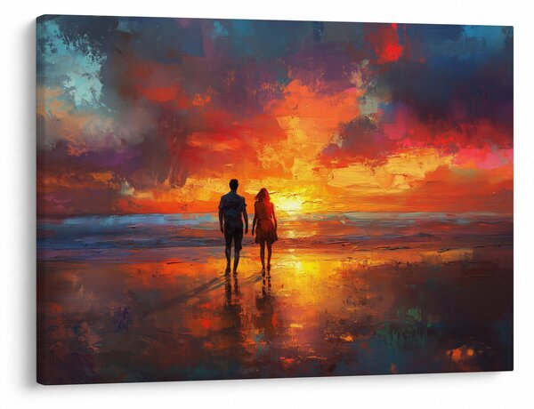 Obraz - Spacer po plaży (70x50 cm)