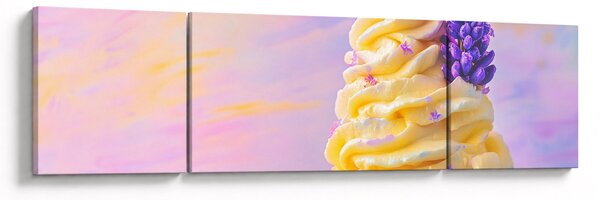 Obraz - Lody z lawendą (170x50 cm)