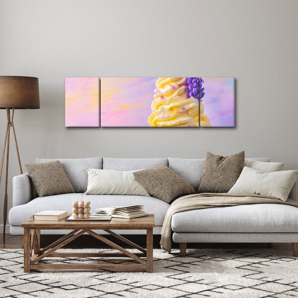 Obraz - Lody z lawendą (170x50 cm)