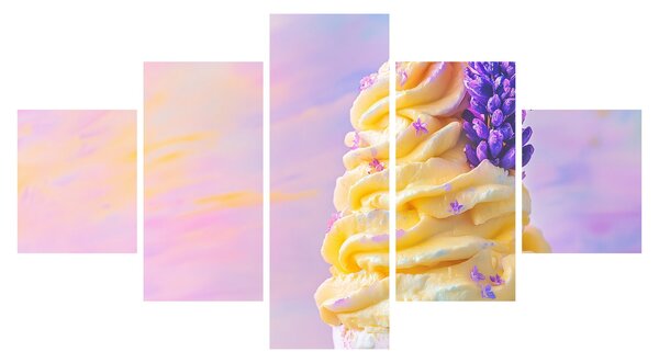 Obraz - Lody z lawendą (125x70 cm)