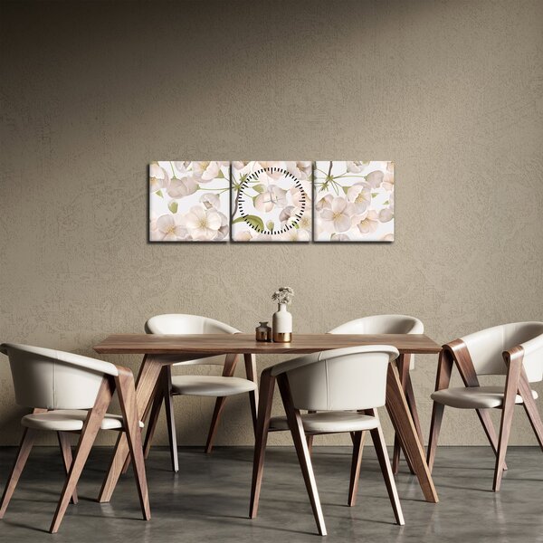 Obraz - Rozkwitaj z wdziękiem N⁰1 (z zegarem) (90x30 cm)