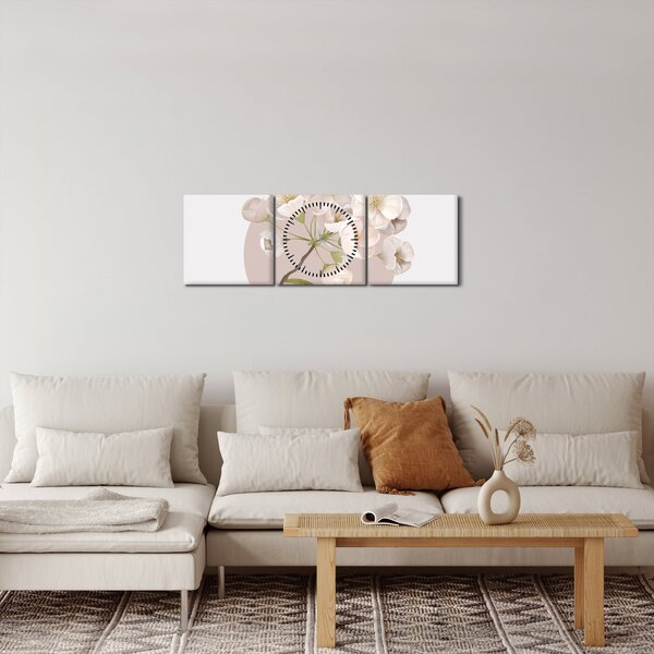 Obraz - Rozkwitaj z wdziękiem N⁰2 (z zegarem) (90x30 cm)