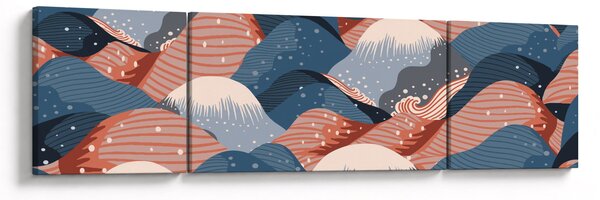 Obraz - Japońskie fale (170x50 cm)