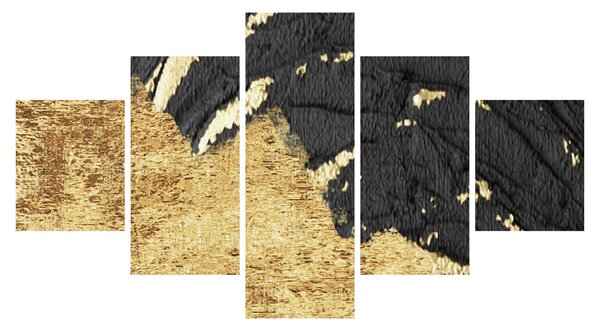 Obraz - Złota struktura N⁰1 (125x70 cm)
