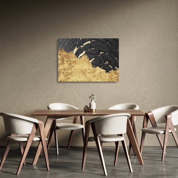 Obraz na szkle - Złota struktura N⁰1 (70x50 cm)