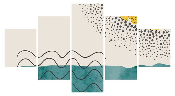 Obraz - Abstrakcyjny obraz plaży N⁰1 (125x70 cm)