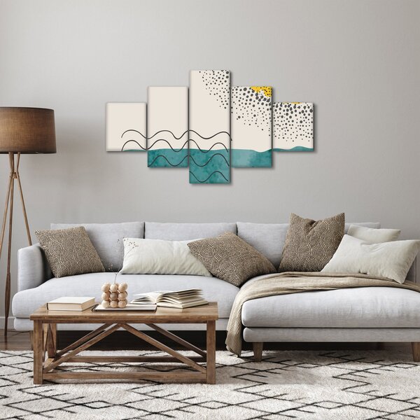 Obraz - Abstrakcyjny obraz plaży N⁰1 (125x70 cm)