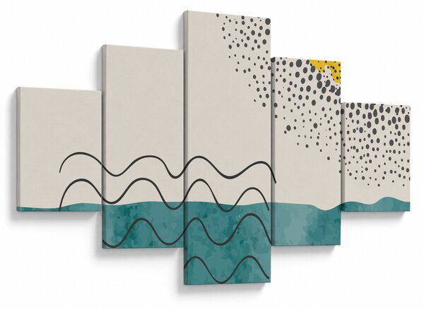 Obraz - Abstrakcyjny obraz plaży N⁰1 (125x70 cm)