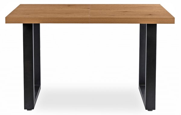 Stół Prostokątny Rozkładany TOMAS 130-230 cm Dąb Złoty/Czarny do Jadalni Nowoczesny Loft