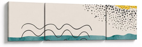 Obraz - Abstrakcyjny obraz plaży N⁰1 (170x50 cm)