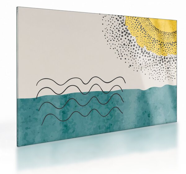 Obraz na szkle - Abstrakcyjny obraz plaży N⁰1 (70x50 cm)