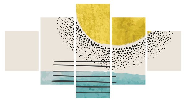 Obraz - Abstrakcyjny obraz plaży N⁰2 (125x70 cm)
