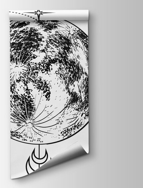 Fototapeta Rysunek księżyca, Nowoczesne Fototapety, Popularne Fototapety, t00689 - Tapeko.pl