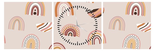Obraz - Kreacje marzeń N⁰1 (z zegarem) (90x30 cm)