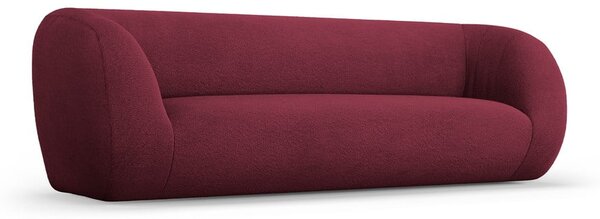 Bordowa sofa z materiału bouclé 230 cm Essen – Cosmopolitan Design