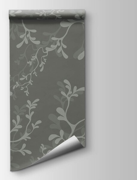 Fototapeta Szare tło z gałęziami, Fototapety Liście, Popularne Fototapety, t00672 - Tapeko.pl
