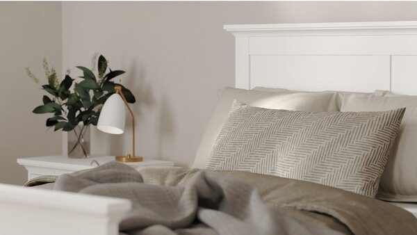 Białe łóżko dwuosobowe 140x200 cm Paris – Tvilum