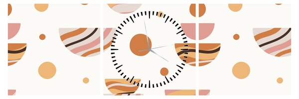 Obraz - Kreacje marzeń N⁰4 (z zegarem) (90x30 cm)