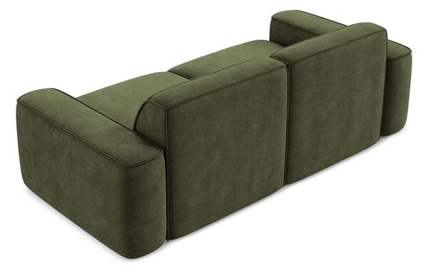 Zielona sofa z tkaniny szenilowej 204 cm Omao – Makamii