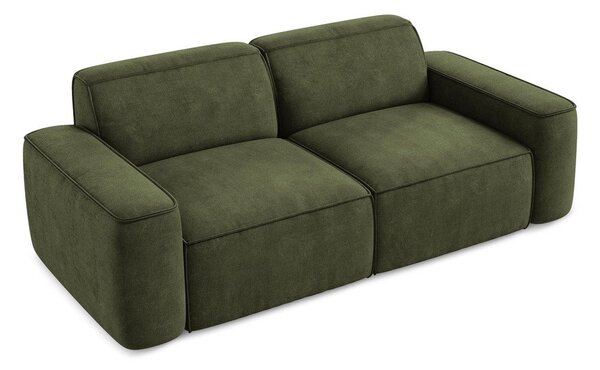 Zielona sofa z tkaniny szenilowej 204 cm Omao – Makamii