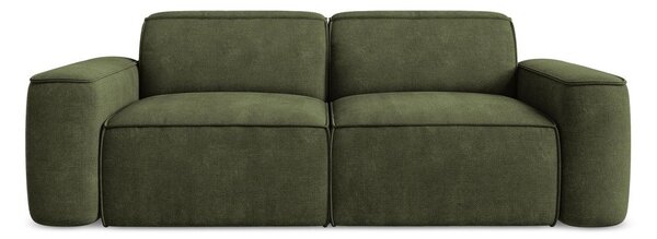 Zielona sofa z tkaniny szenilowej 204 cm Omao – Makamii